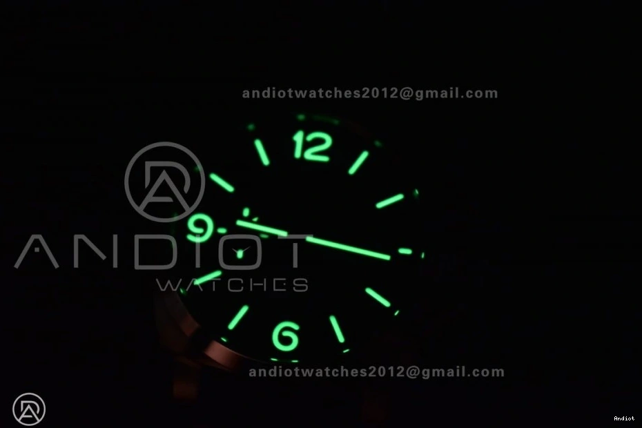 PAM732 Best Leather Green Brown  Dial Dark Edition P9010 1:1 on TTF Strap 0317